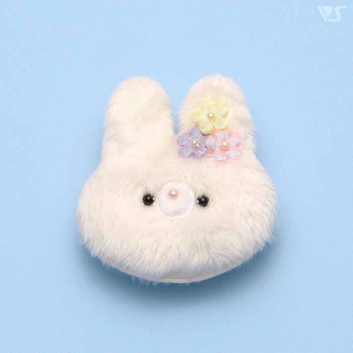 Fluffy Rabbit Clip (White)