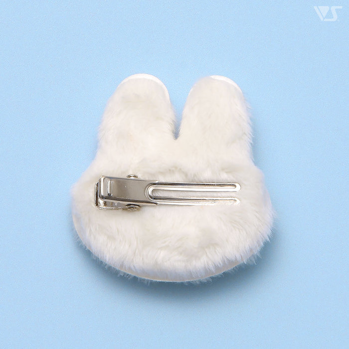Fluffy Rabbit Clip (White)