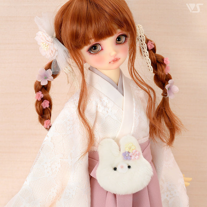 Fluffy Rabbit Clip (White)