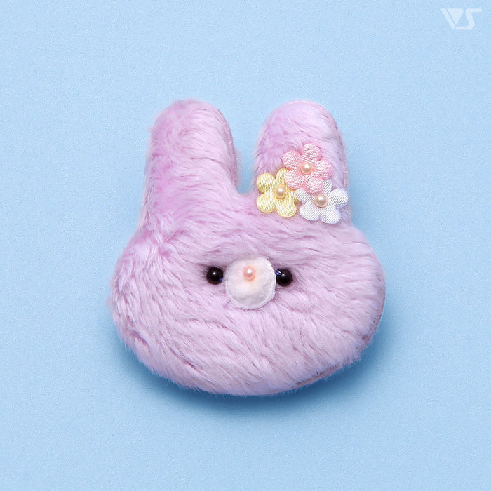 Fluffy Rabbit Clip (Purple)