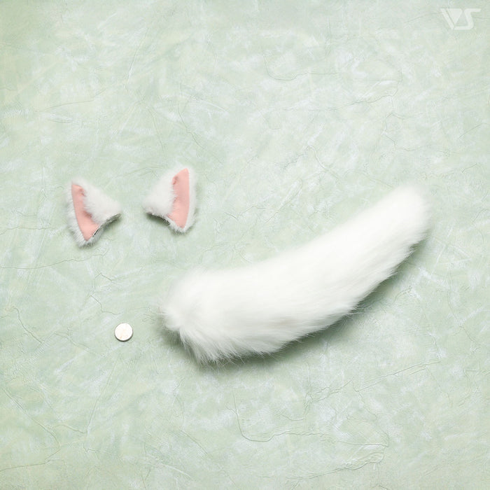 White Fox Ears & Tail