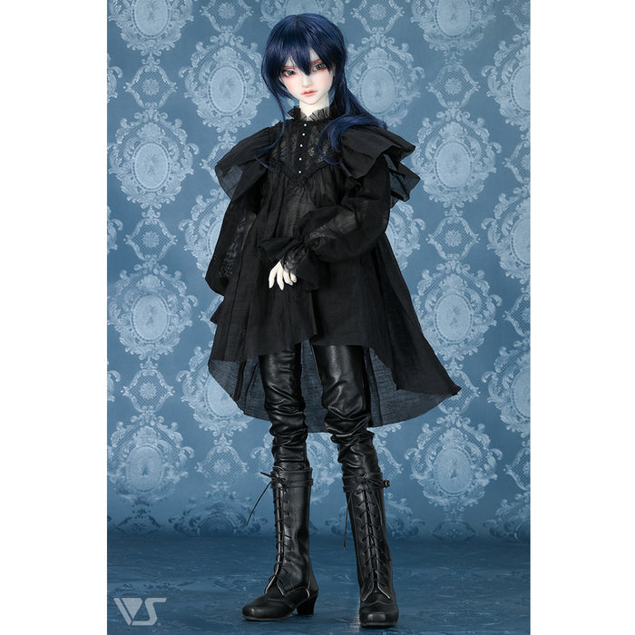 Black Synthetic Leather Pants / L