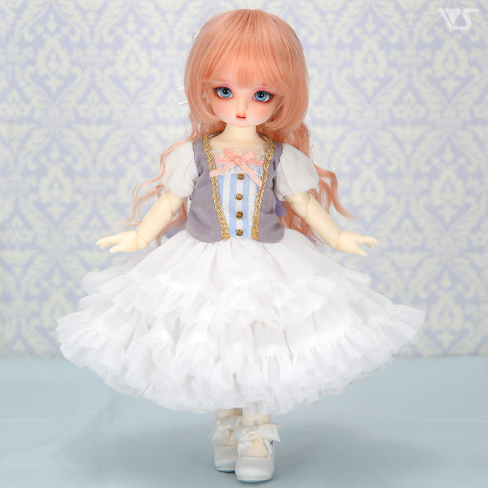 Pompon Skirt / Mini (White)