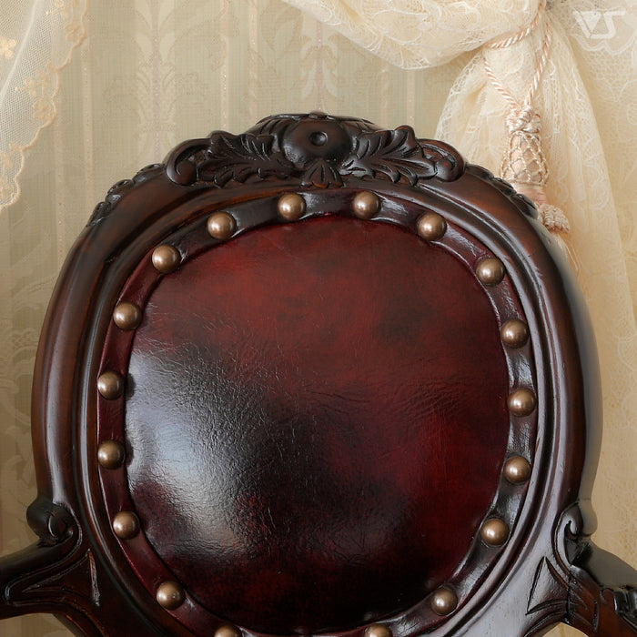 Cameo Back Settee (Burgundy)