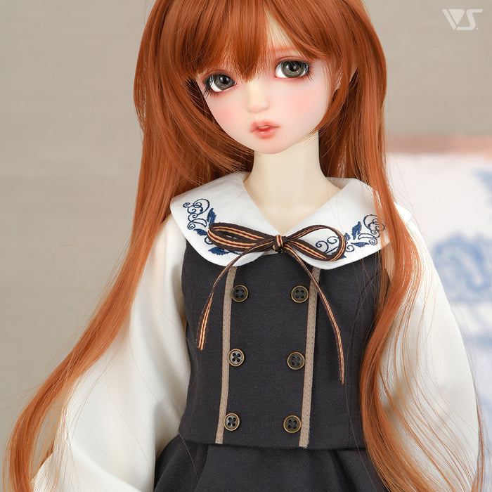 Noble Gray Embroidery Girl