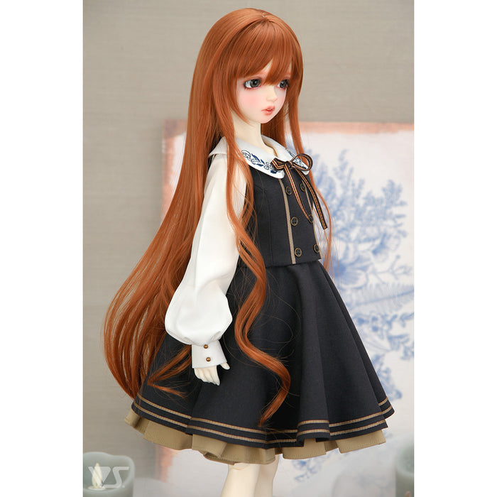 Noble Gray Embroidery Girl