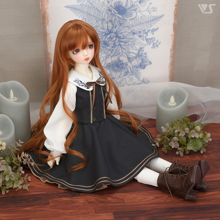 Noble Gray Embroidery Girl