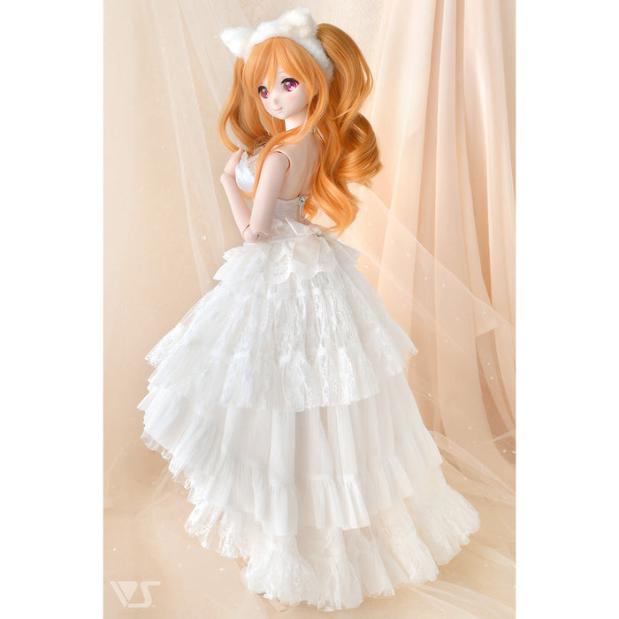 Reversible Princess Pompon Skirt (White / Lace)