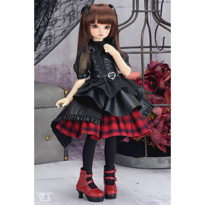 Synthetic Leather Random Skirt Set / Mini