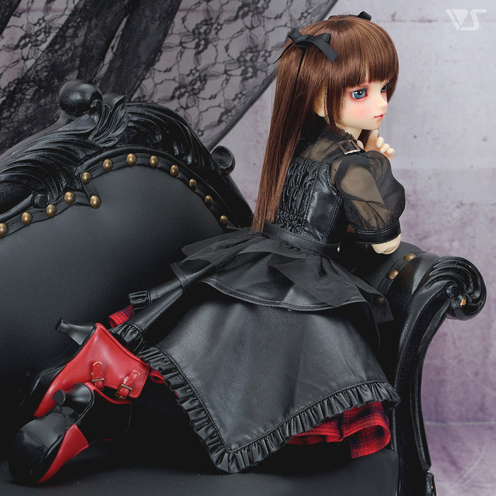 Synthetic Leather Random Skirt Set / Mini