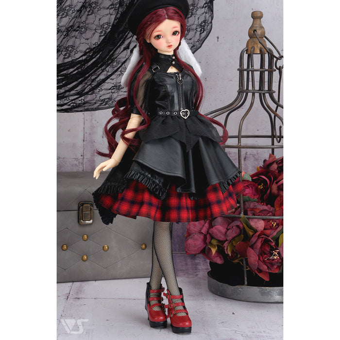 Synthetic Leather Random Skirt Set