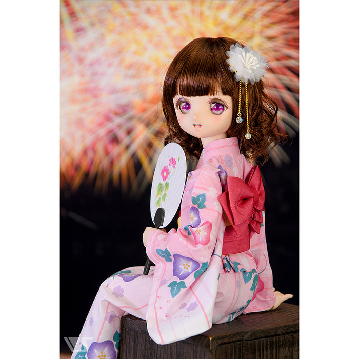 Morning Glory Yukata Set / Mini (Pink)