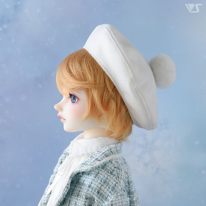 Pompon Beret (Cream)