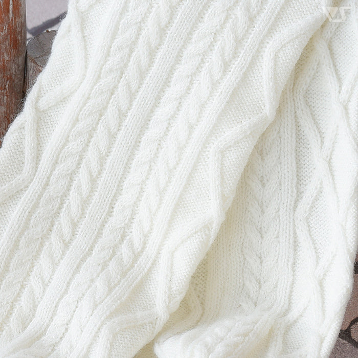 Pompon Scarf (Cream)