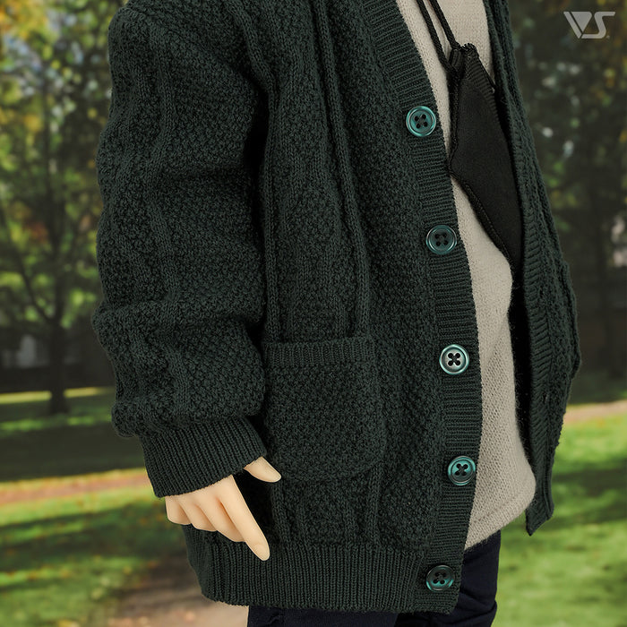 Knit Cardigan (Dark Green)
