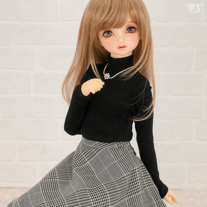 Ribbed High Neck Knit (Black)