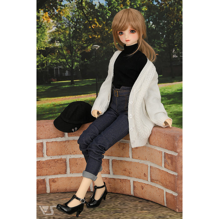 Ribbed High Neck Knit (Black)