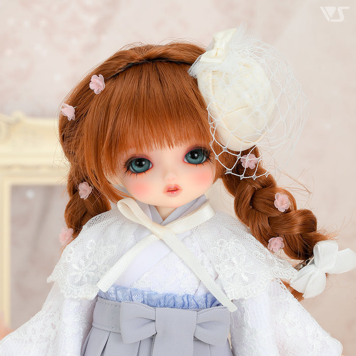 Cocktail Hat & Detachable Lace Collar Set / Chibi (White)