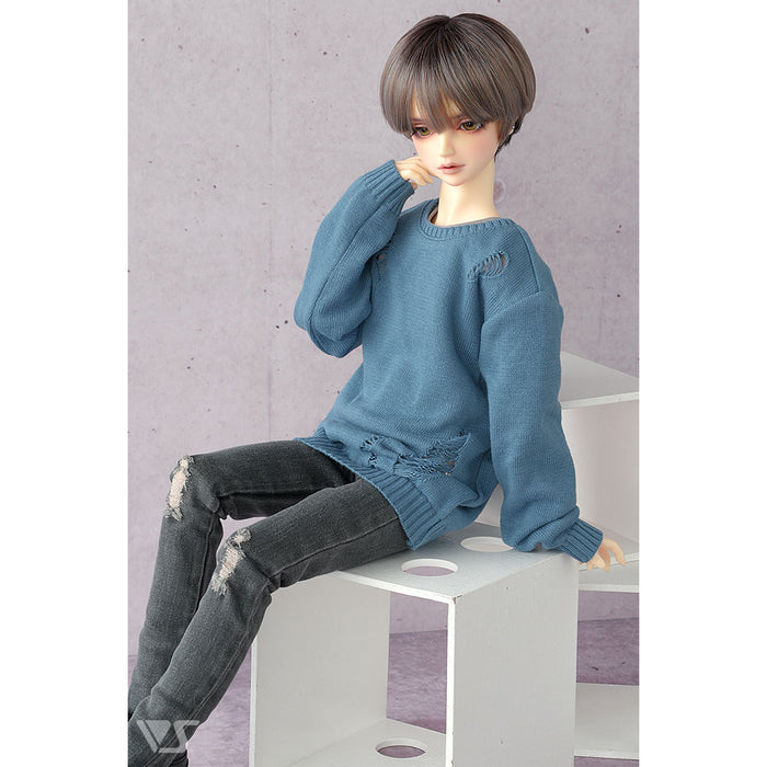Damage Oversize Knit (Blue)