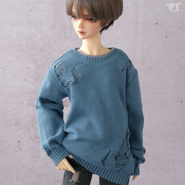 Damage Oversize Knit (Blue)