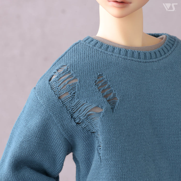 Damage Oversize Knit (Blue)