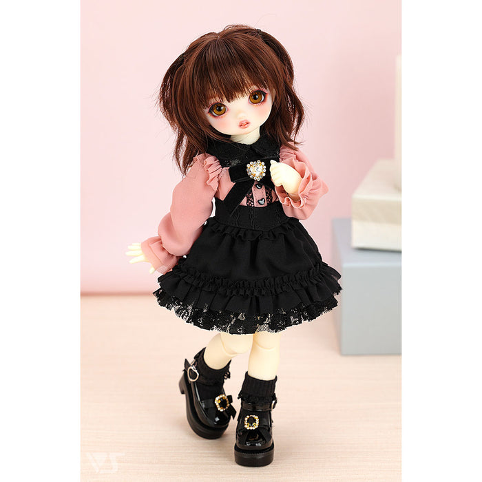 Dolly Parfait Coord Set / Chibi (Black x Pink)