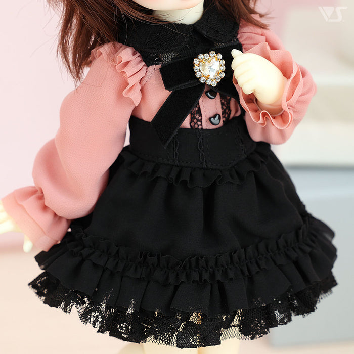 Dolly Parfait Coord Set / Chibi (Black x Pink)