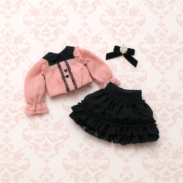 Dolly Parfait Coord Set / Chibi (Black x Pink)