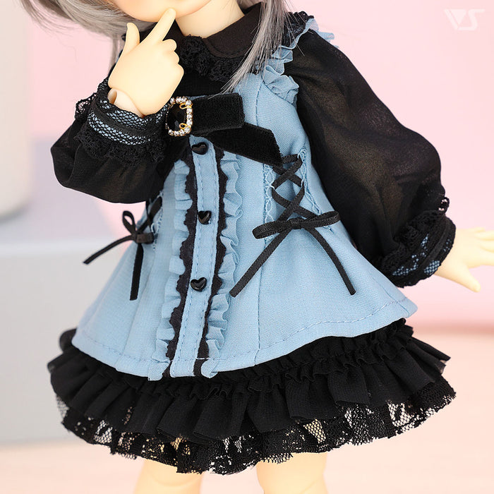Dolly Parfait Coord Set / Chibi (Black x Pale Blue)