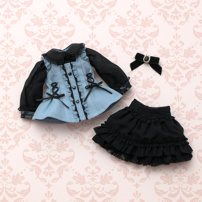 Dolly Parfait Coord Set / Chibi (Black x Pale Blue)