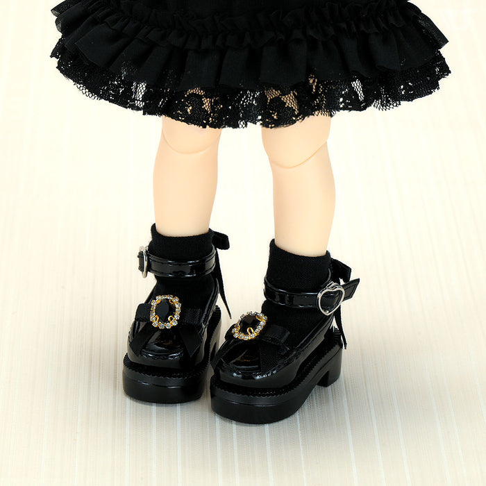 Yo-SD Folded Cuff Socks Set / Chibi (Black & Black Lace)
