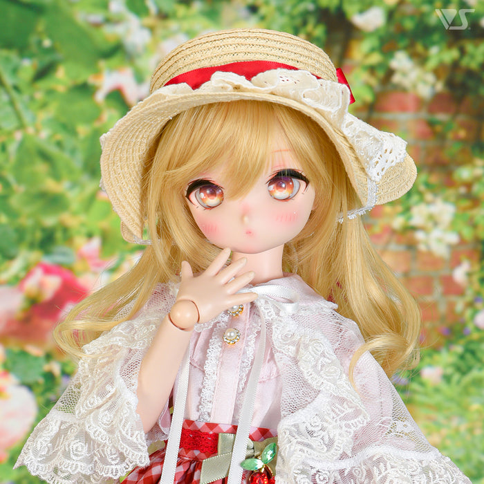 Bergere Hat (Beige / Red Ribbon)