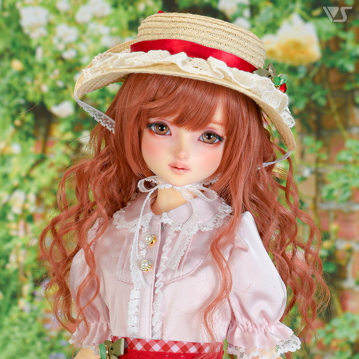 Bergere Hat (Beige / Red Ribbon)