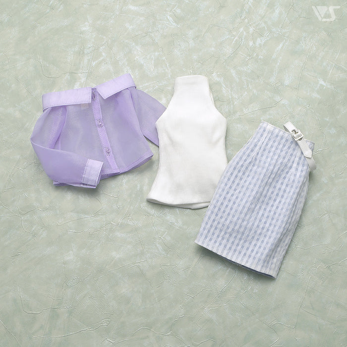 Off-the-shoulder Shirt Set