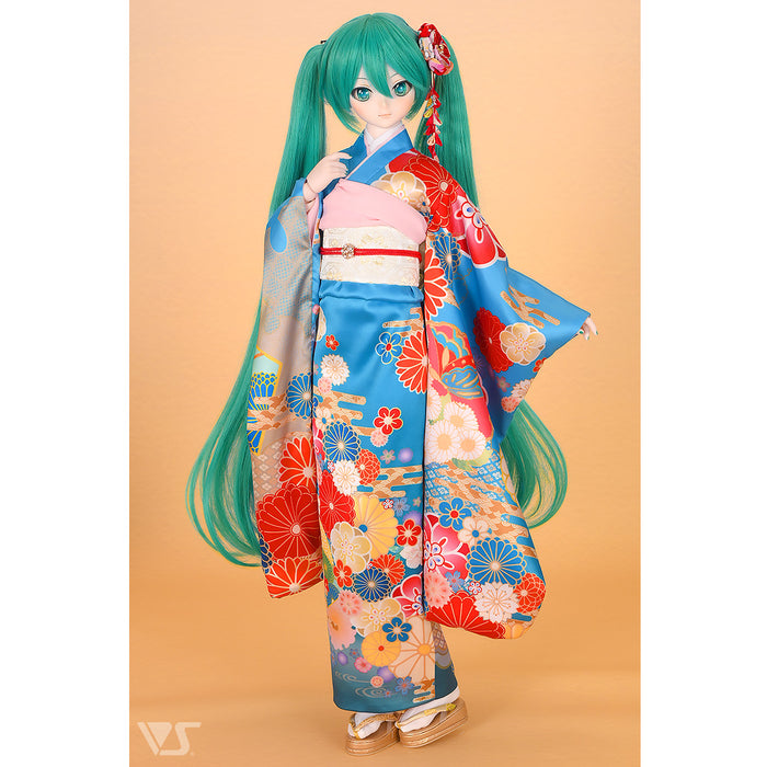 Furisode Kimono Set (Blue)