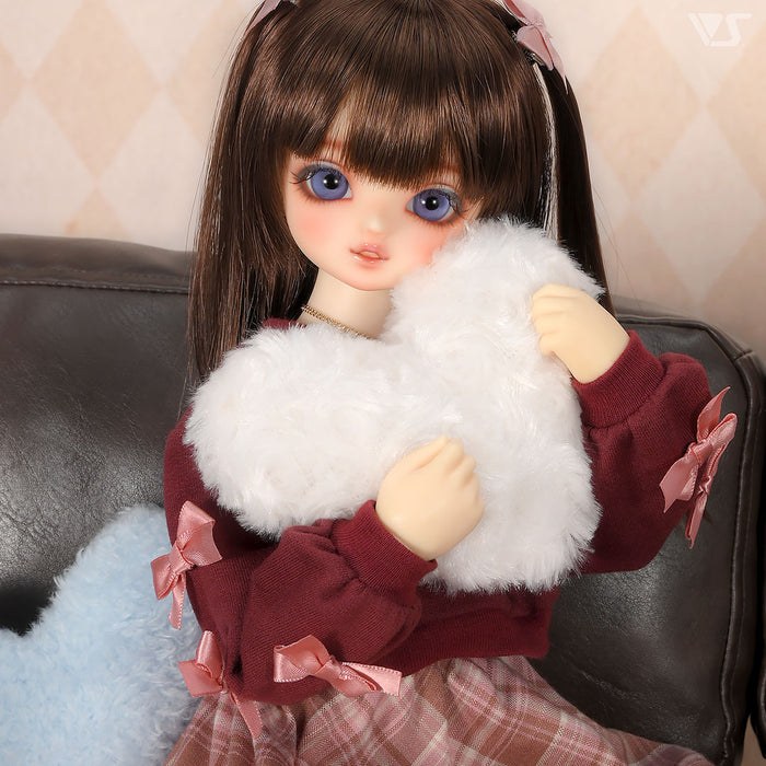 Heart Cushion Set (White & Blue)