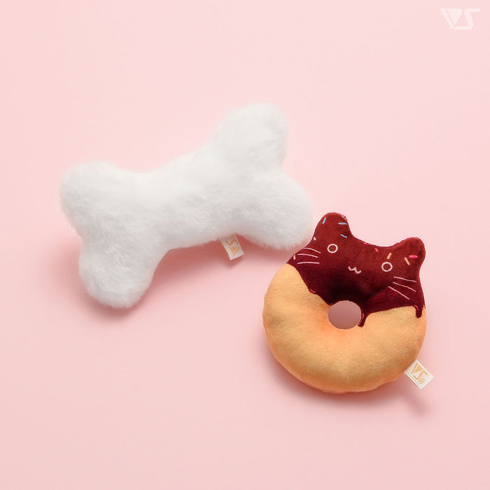 Cat Ears Donut & Bone Cushion Set