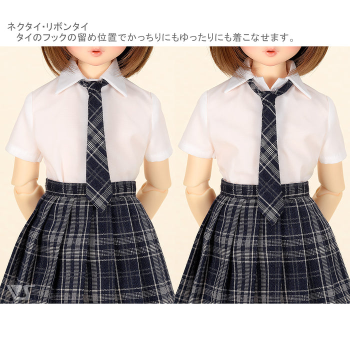 High School Girl Set / Mini (White / Navy)