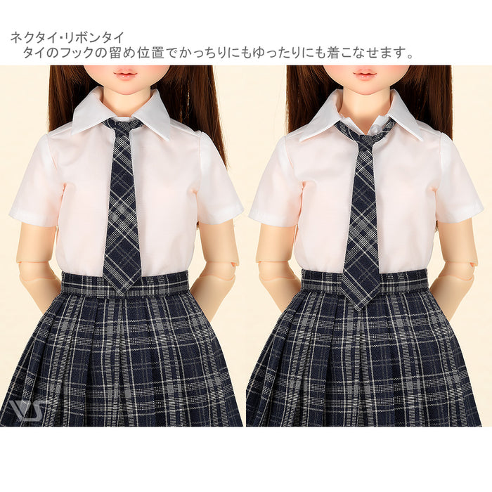 High School Girl Set (White / Navy)