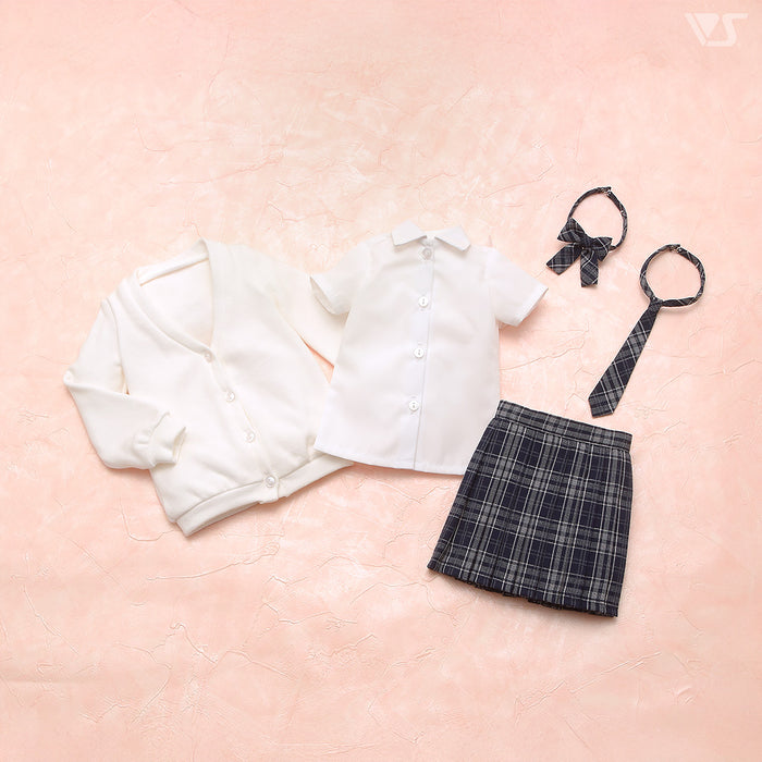 High School Girl Set (White / Navy)