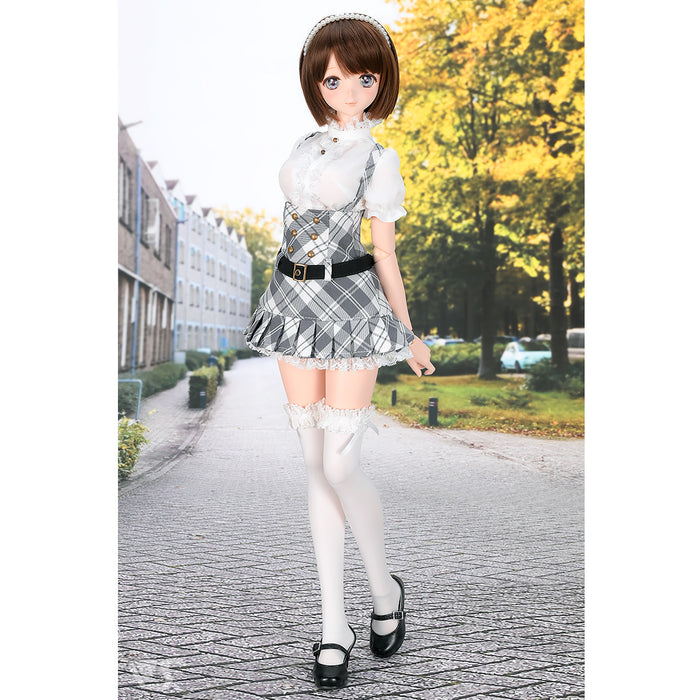 Suspender Mini Skirt Set (Gray)