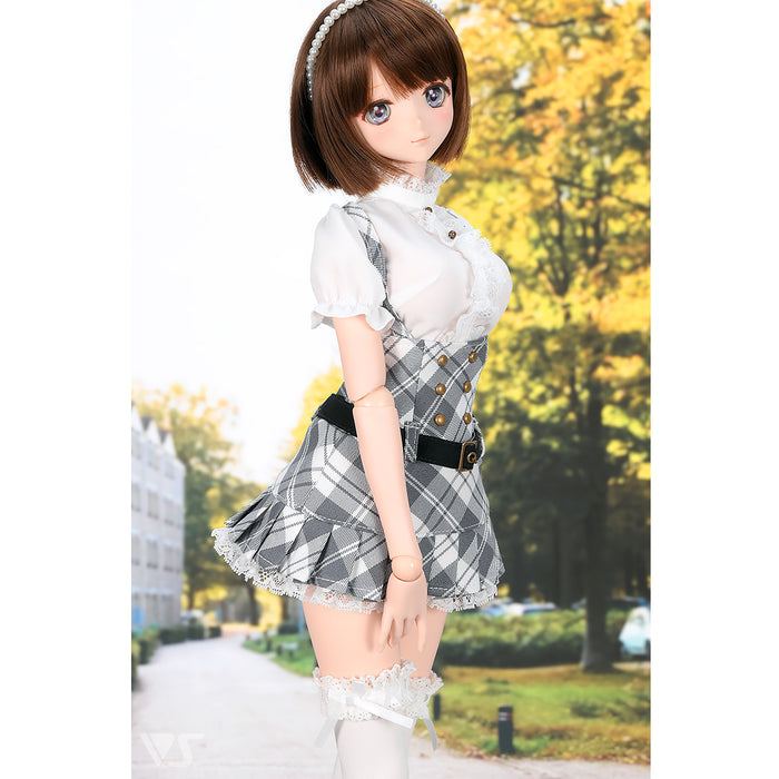 Suspender Mini Skirt Set (Gray)