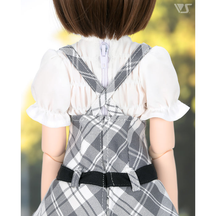 Suspender Mini Skirt Set (Gray)