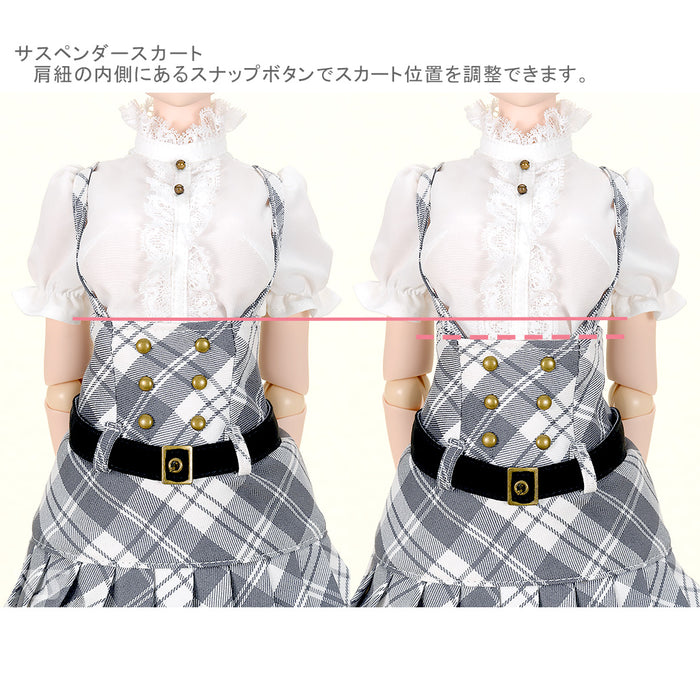 Suspender Mini Skirt Set (Gray)
