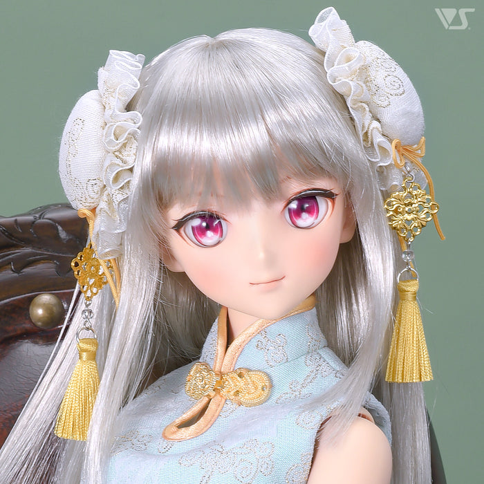 Bun Cover Clips (White / Gold)