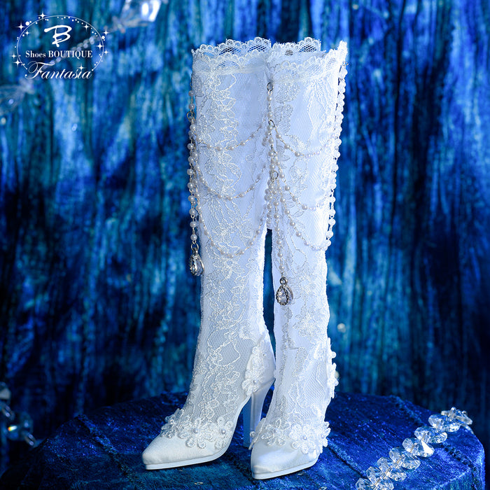 Mermaid Tear Lace Boots