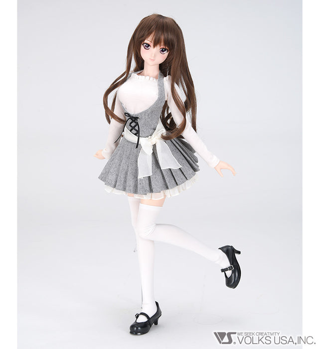 Halter-Neck Dress Set  (Gray)