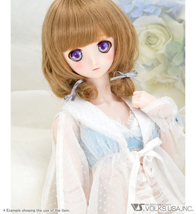 Long Baby Doll Set (White Dotted)