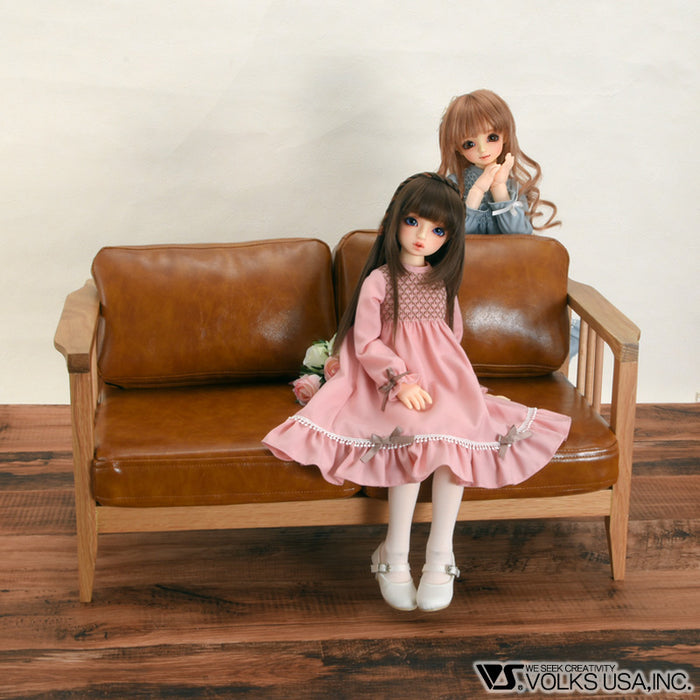 Wood Frame Sofa (Synthetic Oil Leather / Camel)