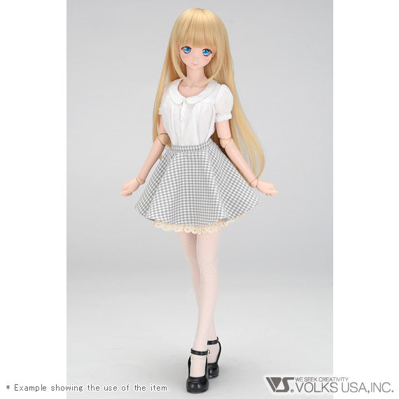 Flared Skirt (White x Gray Plaid)